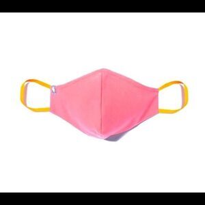 Figs Pink Face Mask with Yellow Straps